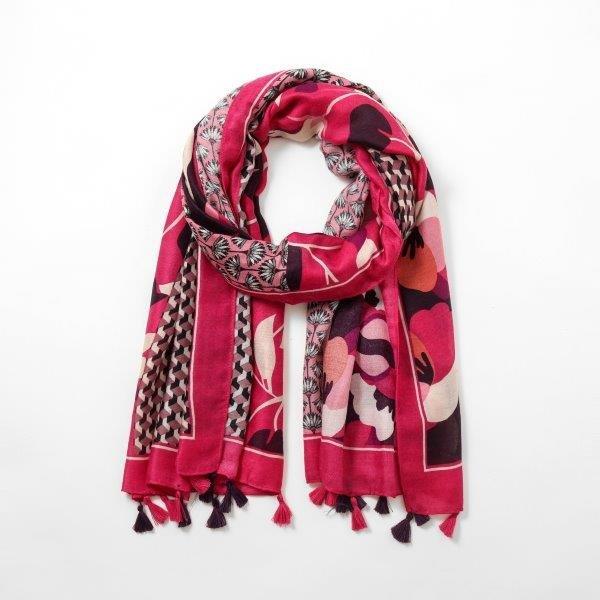 Patched Floral Print - Fuchsia (2)