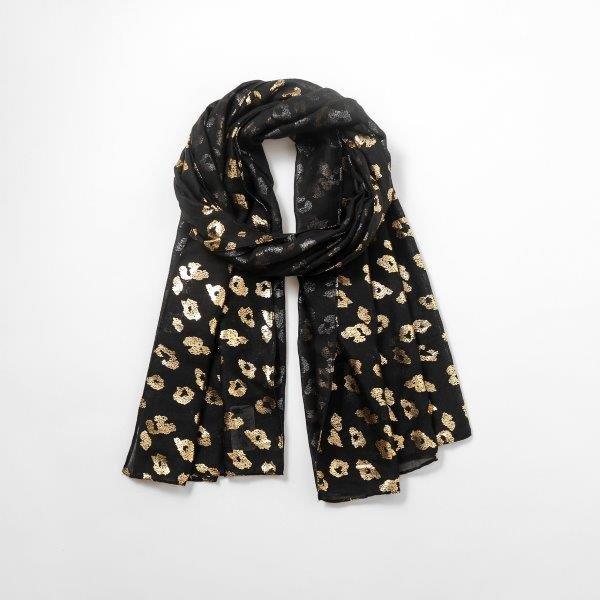 Rose Gold Large Lepard - Black