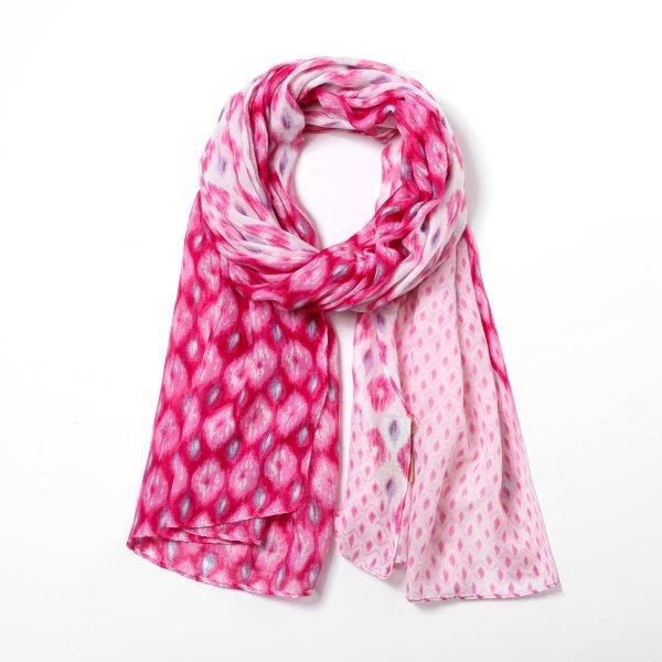 Two Tone Geometry Print - Fuchsia (2)